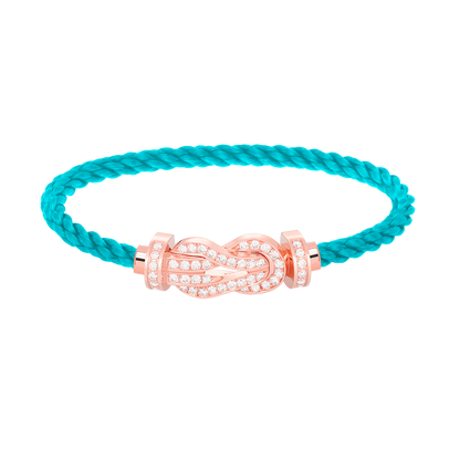 ˇGilded EraˇCHANCE LARGE 8 FIGURE BUCKLE FULL DIAMOND BRACELET ROSE GOLD