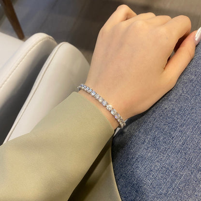 [STREET]Ornate Sparkling Round Cut Wedding Bracelet