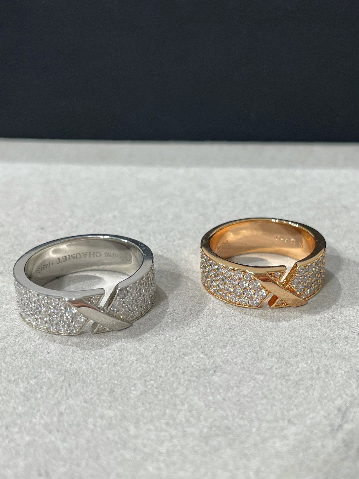 ˇGilded EraˇLIENS EVIDENCE  DIAMOND PAVED RING