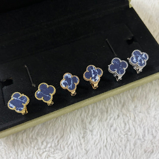 ˇGilded EraˇCLOVER PIETERSITE MEDIUM STUD EARRINGS