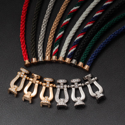 ˇGilded EraˇFORCE LARGE HORSESHOE NO DIAMOND BRACELET SILVER