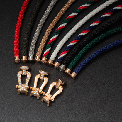 ˇGilded EraˇFORCE LARGE HORSESHOE NO DIAMOND BRACELET GOLD