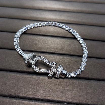 ˇGilded EraˇFORCE  HORSESHOE  DIAMOND TENNIS BRACELET