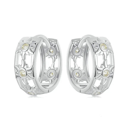 [STREET]White Gold Plated Inifinite Love Hoop Earring