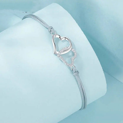 [STREET]Dainty Gray Rope Link Chain Bracelet for Women Teen Girls