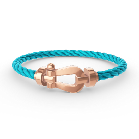 ˇGilded EraˇFORCE LARGE HORSESHOE NO DIAMOND BRACELET ROSE GOLD