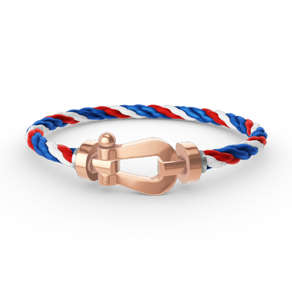 ˇGilded EraˇFORCE LARGE HORSESHOE NO DIAMOND BRACELET ROSE GOLD