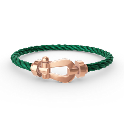ˇGilded EraˇFORCE LARGE HORSESHOE NO DIAMOND BRACELET ROSE GOLD