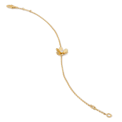 ˇGilded EraˇFRIVOLE GOLD FLOWER PINK MALACHITE BRACELET
